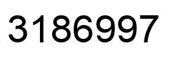 Number 3186997 black image