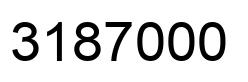Número 3187000 imagen negro
