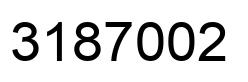 Number 3187002 black image