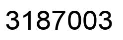 Number 3187003 black image