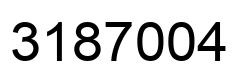 Number 3187004 black image