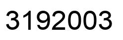 Number 3192003 black image