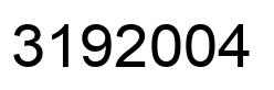 Number 3192004 black image