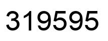 Number 319595 black image