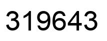 Number 319643 black image
