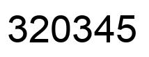 Número 320345 imagen negro
