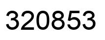 Number 320853 black image