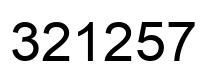 Número 321257 imagen negro