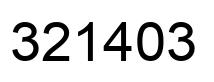 Number 321403 black image