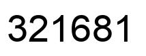 Number 321681 black image