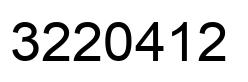 Number 3220412 black image