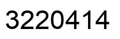 Number 3220414 black image