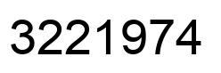 Number 3221974 black image