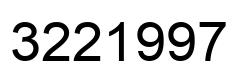 Number 3221997 black image