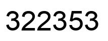 Number 322353 black image