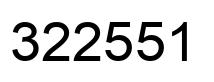 Number 322551 black image