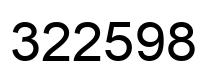 Number 322598 black image