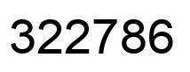 Number 322786 black image