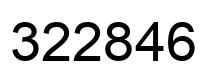 Number 322846 black image