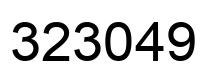 Number 323049 black image