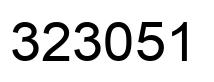 Number 323051 black image