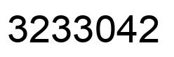 Number 3233042 black image