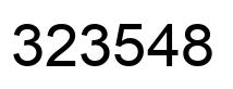 Number 323548 black image