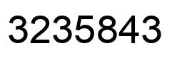 Number 3235843 black image