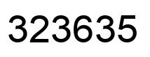 Number 323635 black image