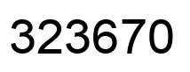 Number 323670 black image