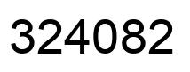 Number 324082 black image