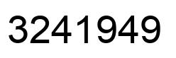 Number 3241949 black image