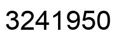 Number 3241950 black image