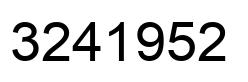 Number 3241952 black image