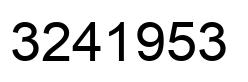 Number 3241953 black image