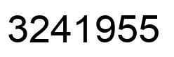 Number 3241955 black image