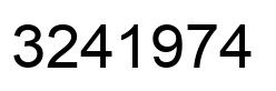 Number 3241974 black image