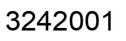 Number 3242001 black image