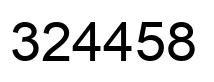 Number 324458 black image