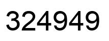 Número 324949 imagen negro