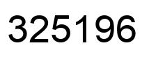 Number 325196 black image