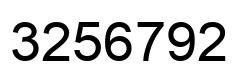 Number 3256792 black image