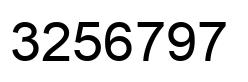 Number 3256797 black image