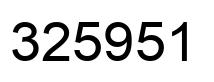 Number 325951 black image