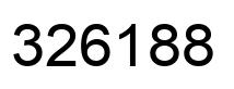 Number 326188 black image