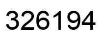 Number 326194 black image