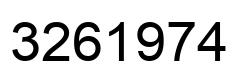 Number 3261974 black image