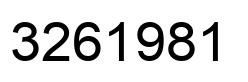 Number 3261981 black image