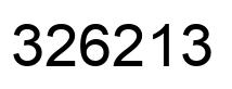 Number 326213 black image