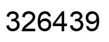 Número 326439 imagen negro